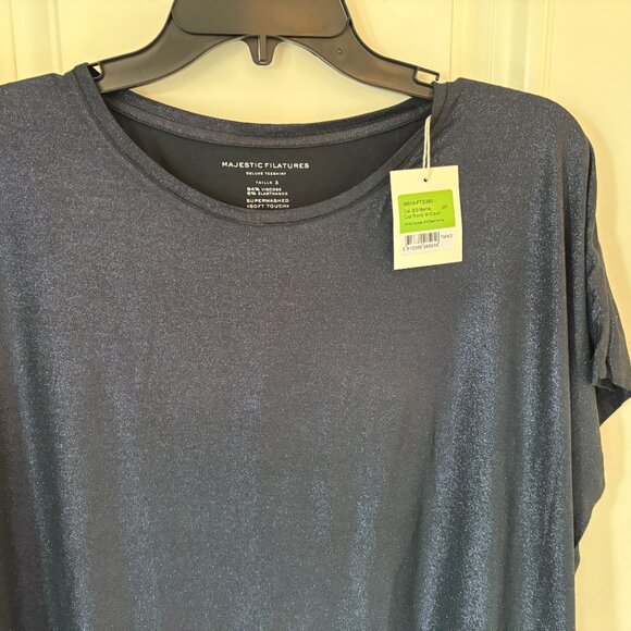 Navy Majestic Filatures Deluxe tee shirt - Picture 2 of 4